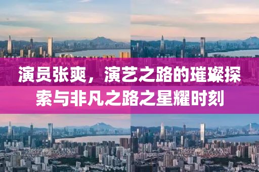 演员张爽，演艺之路的璀璨探索与非凡之路之星耀时刻