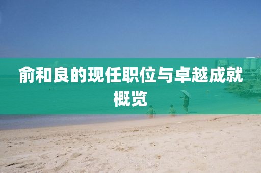 俞和良的现任职位与卓越成就概览