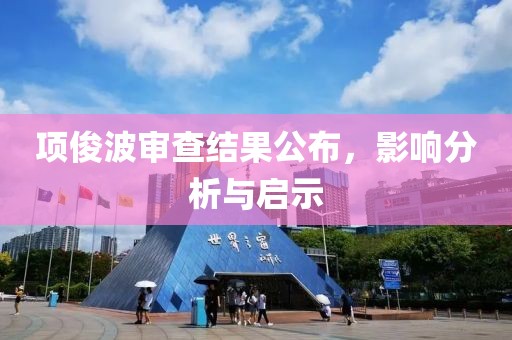 项俊波审查结果公布，影响分析与启示