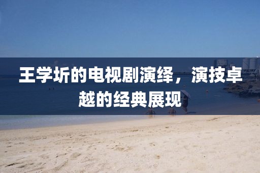 王学圻的电视剧演绎，演技卓越的经典展现