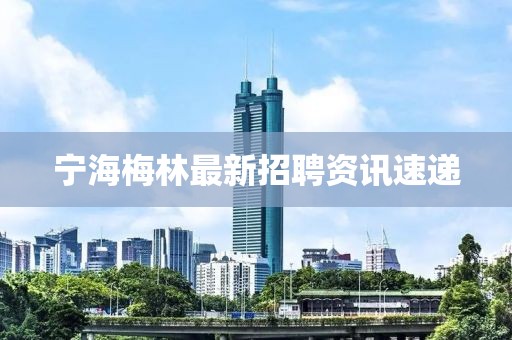 宁海梅林最新招聘资讯速递