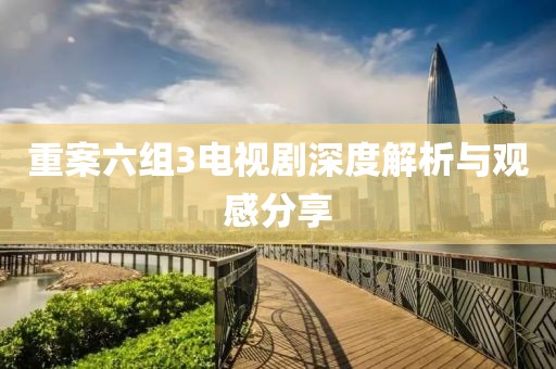 重案六组3电视剧深度解析与观感分享