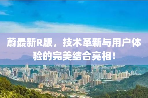 蔚最新R版，技术革新与用户体验的完美结合亮相！