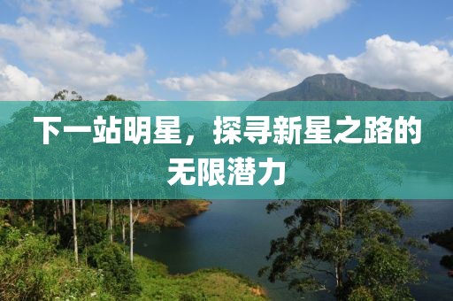 下一站明星，探寻新星之路的无限潜力