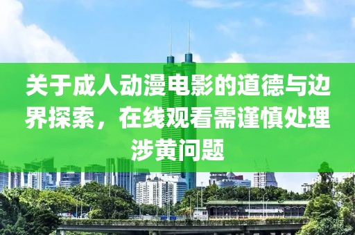 关于成人动漫电影的道德与边界探索，在线观看需谨慎处理涉黄问题