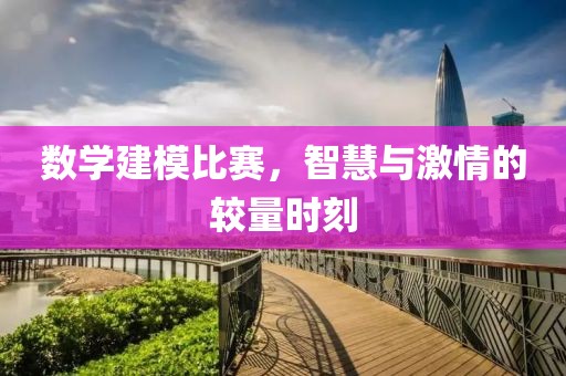 数学建模比赛，智慧与激情的较量时刻