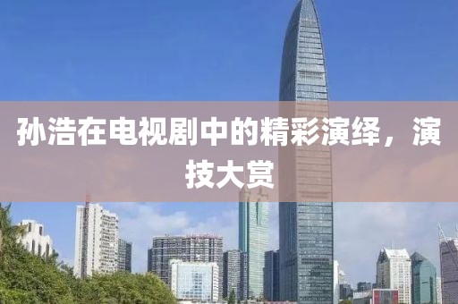 孙浩在电视剧中的精彩演绎，演技大赏