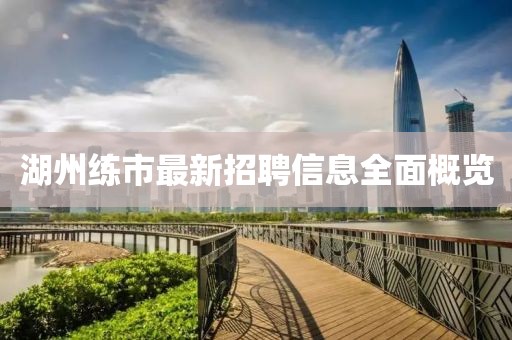 湖州练市最新招聘信息全面概览