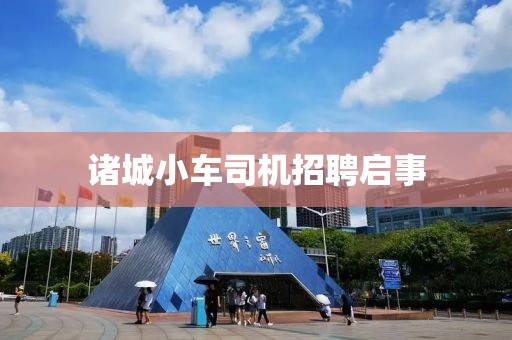 诸城小车司机招聘启事