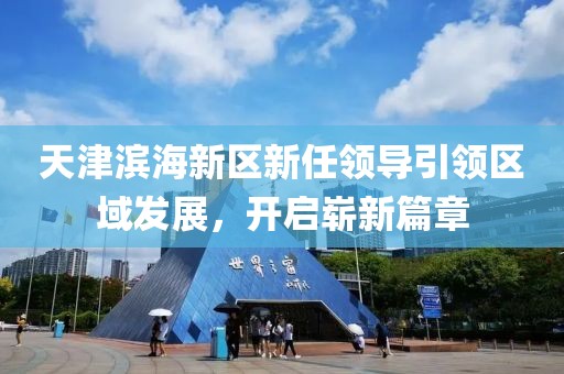 天津滨海新区新任领导引领区域发展，开启崭新篇章