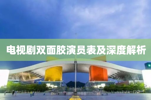 电视剧双面胶演员表及深度解析