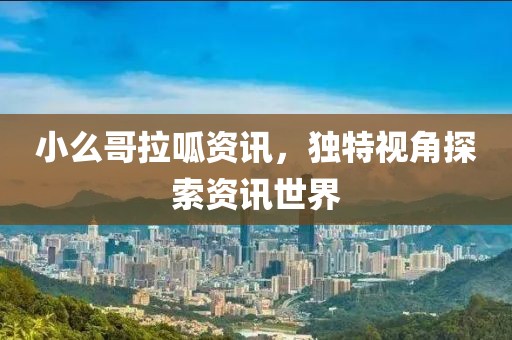 小么哥拉呱资讯，独特视角探索资讯世界