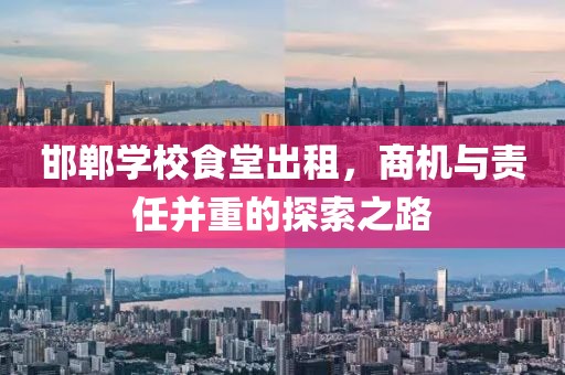 邯郸学校食堂出租，商机与责任并重的探索之路