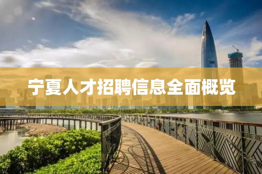 宁夏人才招聘信息全面概览