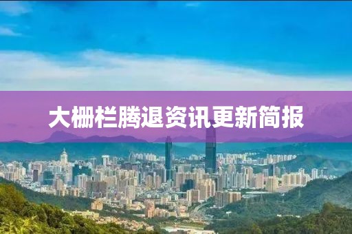 大栅栏腾退资讯更新简报