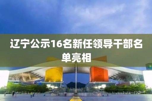 辽宁公示16名新任领导干部名单亮相