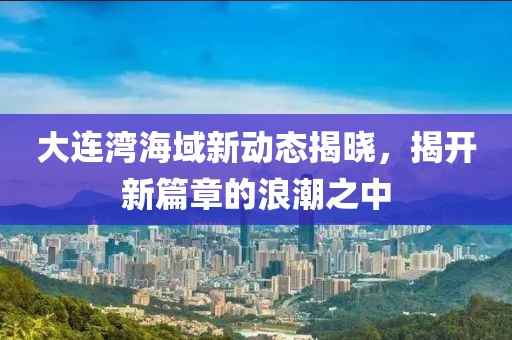 大连湾海域新动态揭晓，揭开新篇章的浪潮之中