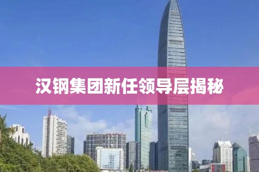 汉钢集团新任领导层揭秘