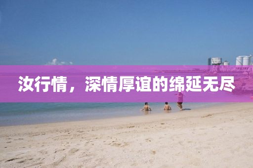 汝行情，深情厚谊的绵延无尽
