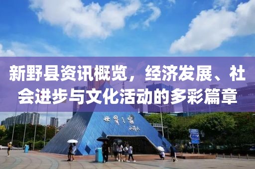 新野县资讯概览，经济发展、社会进步与文化活动的多彩篇章