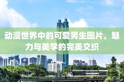 动漫世界中的可爱男生图片，魅力与美学的完美交织