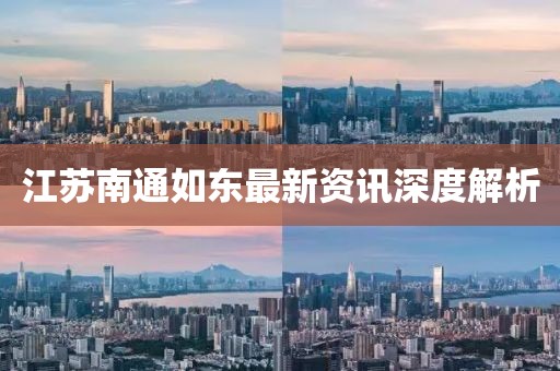 江苏南通如东最新资讯深度解析