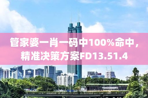 管家婆一肖一码中100%命中，精准决策方案FD13.51.4