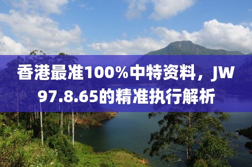 香港最准100%中特资料，JW97.8.65的精准执行解析