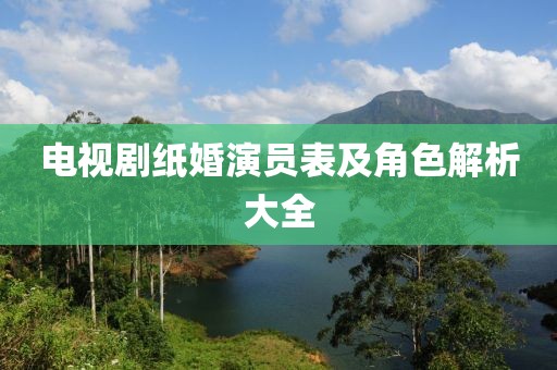 电视剧纸婚演员表及角色解析大全