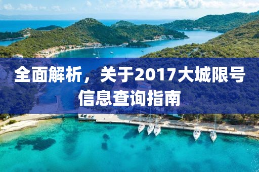 全面解析，关于2017大城限号信息查询指南