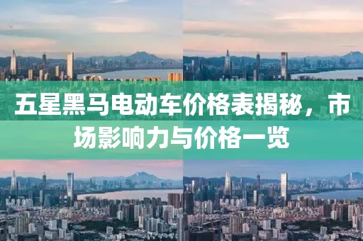 五星黑马电动车价格表揭秘，市场影响力与价格一览