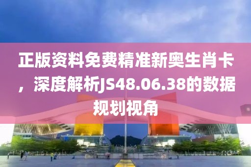 正版资料免费精准新奥生肖卡，深度解析JS48.06.38的数据规划视角
