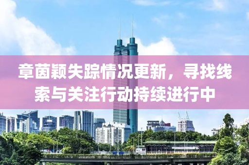 章茵颖失踪情况更新，寻找线索与关注行动持续进行中