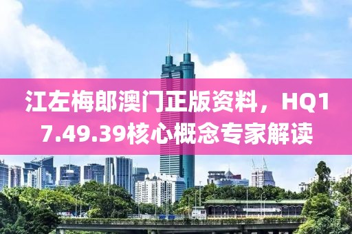 江左梅郎澳门正版资料，HQ17.49.39核心概念专家解读