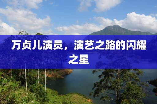万贞儿演员，演艺之路的闪耀之星