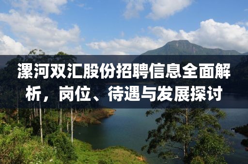 漯河双汇股份招聘信息全面解析，岗位、待遇与发展探讨