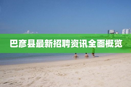 巴彦县最新招聘资讯全面概览