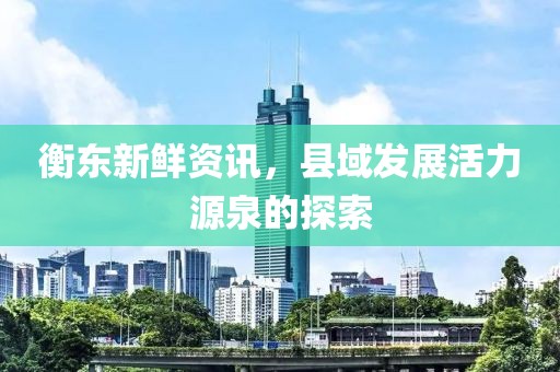 衡东新鲜资讯，县域发展活力源泉的探索
