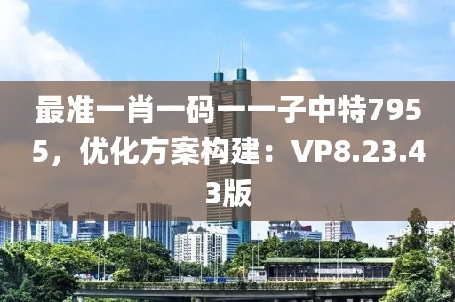 最准一肖一码一一子中特7955，优化方案构建：VP8.23.43版