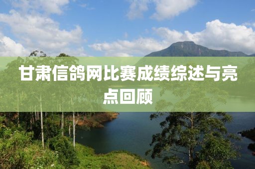 甘肃信鸽网比赛成绩综述与亮点回顾
