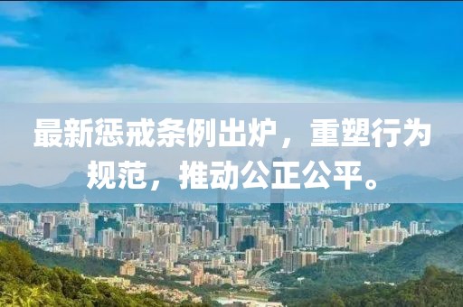 最新惩戒条例出炉，重塑行为规范，推动公正公平。