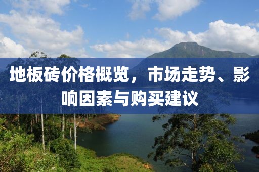地板砖价格概览，市场走势、影响因素与购买建议