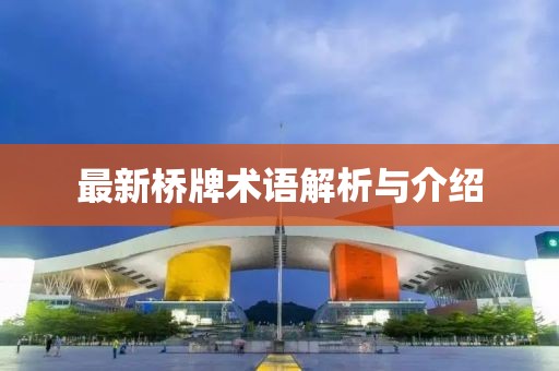 最新桥牌术语解析与介绍
