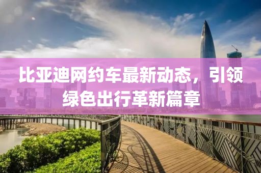 比亚迪网约车最新动态，引领绿色出行革新篇章
