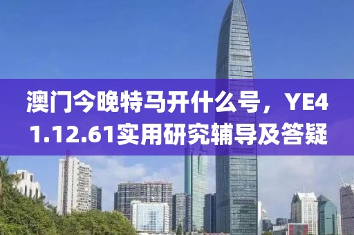 澳门今晚特马开什么号，YE41.12.61实用研究辅导及答疑