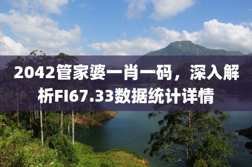2042管家婆一肖一码，深入解析FI67.33数据统计详情