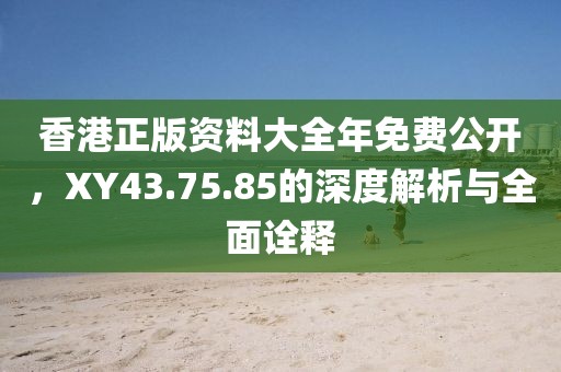 香港正版资料大全年免费公开，XY43.75.85的深度解析与全面诠释