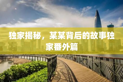 独家揭秘，某某背后的故事独家番外篇
