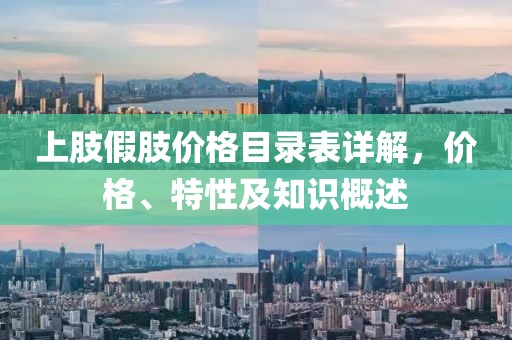上肢假肢价格目录表详解，价格、特性及知识概述