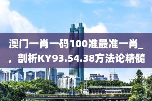 澳门一肖一码100准最准一肖_，剖析KY93.54.38方法论精髓